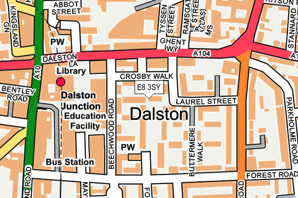 E8 3SY map - OS OpenMap – Local (Ordnance Survey)