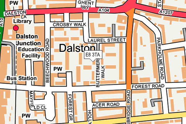 E8 3TA map - OS OpenMap – Local (Ordnance Survey)