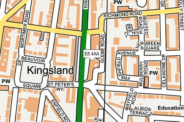 E8 4AA map - OS OpenMap – Local (Ordnance Survey)