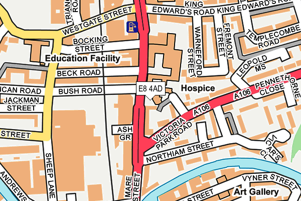 E8 4AD map - OS OpenMap – Local (Ordnance Survey)
