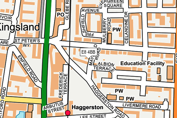 E8 4BB map - OS OpenMap – Local (Ordnance Survey)