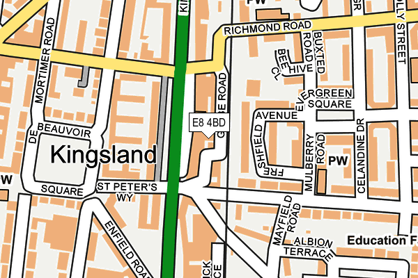E8 4BD map - OS OpenMap – Local (Ordnance Survey)