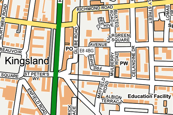 E8 4BG map - OS OpenMap – Local (Ordnance Survey)