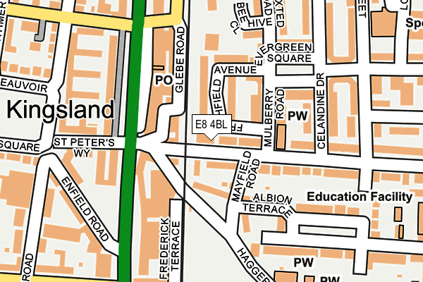 E8 4BL map - OS OpenMap – Local (Ordnance Survey)