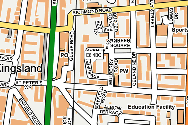 E8 4BQ map - OS OpenMap – Local (Ordnance Survey)