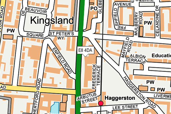 E8 4DA map - OS OpenMap – Local (Ordnance Survey)