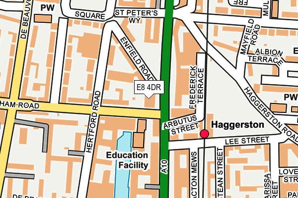 E8 4DR map - OS OpenMap – Local (Ordnance Survey)