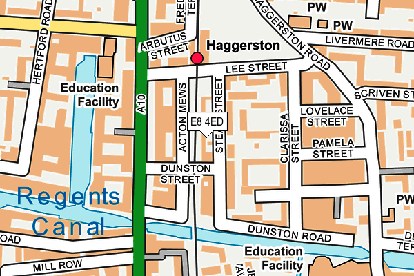 E8 4ED map - OS OpenMap – Local (Ordnance Survey)