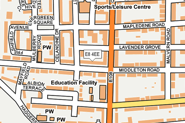 E8 4EE map - OS OpenMap – Local (Ordnance Survey)