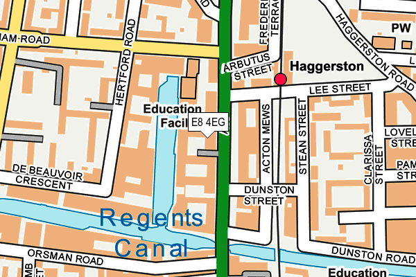 E8 4EG map - OS OpenMap – Local (Ordnance Survey)