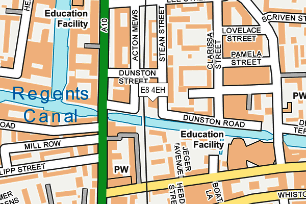 E8 4EH map - OS OpenMap – Local (Ordnance Survey)