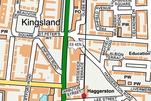 E8 4EN map - OS OpenMap – Local (Ordnance Survey)