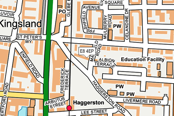 E8 4EP map - OS OpenMap – Local (Ordnance Survey)