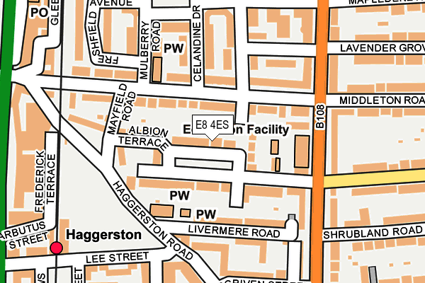 E8 4ES map - OS OpenMap – Local (Ordnance Survey)