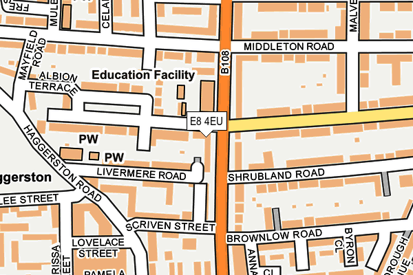 E8 4EU map - OS OpenMap – Local (Ordnance Survey)