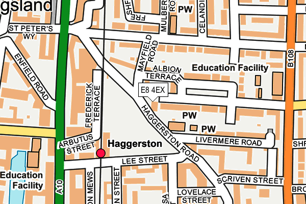 E8 4EX map - OS OpenMap – Local (Ordnance Survey)