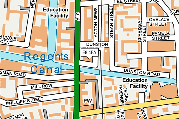 E8 4FA map - OS OpenMap – Local (Ordnance Survey)