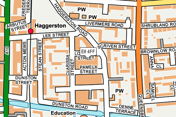 E8 4FF map - OS OpenMap – Local (Ordnance Survey)