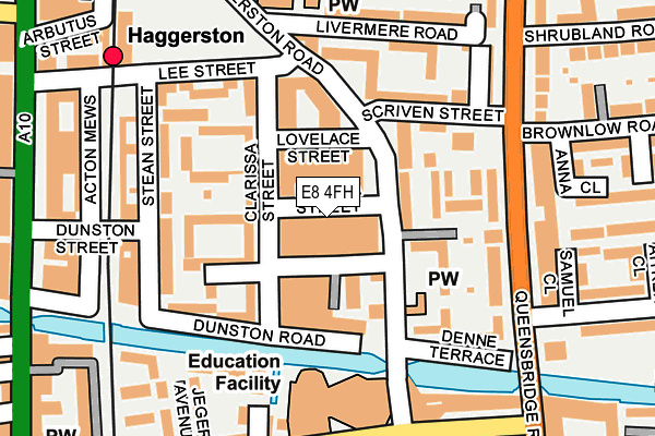 E8 4FH map - OS OpenMap – Local (Ordnance Survey)