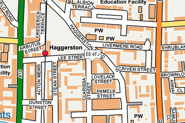 E8 4FJ map - OS OpenMap – Local (Ordnance Survey)