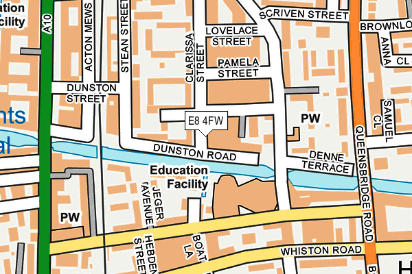 E8 4FW map - OS OpenMap – Local (Ordnance Survey)