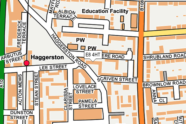 E8 4HT map - OS OpenMap – Local (Ordnance Survey)