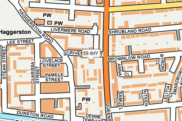 E8 4HY map - OS OpenMap – Local (Ordnance Survey)