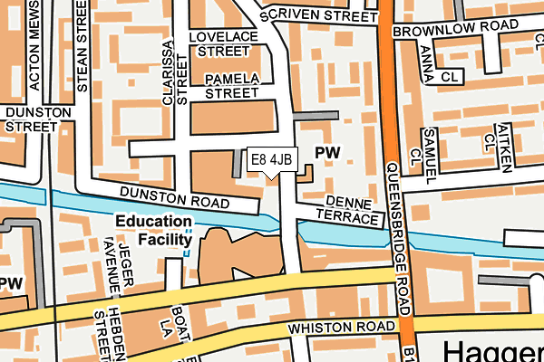 E8 4JB map - OS OpenMap – Local (Ordnance Survey)