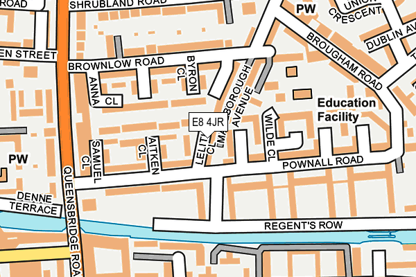 E8 4JR map - OS OpenMap – Local (Ordnance Survey)