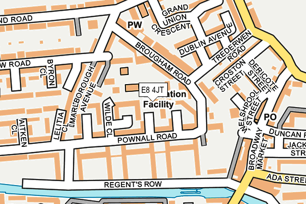 E8 4JT map - OS OpenMap – Local (Ordnance Survey)