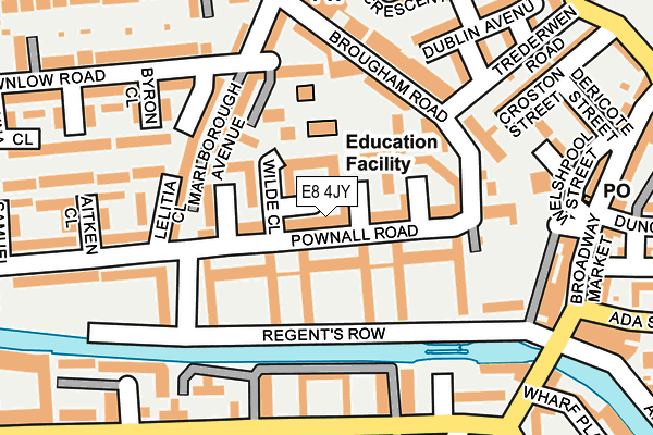 E8 4JY map - OS OpenMap – Local (Ordnance Survey)