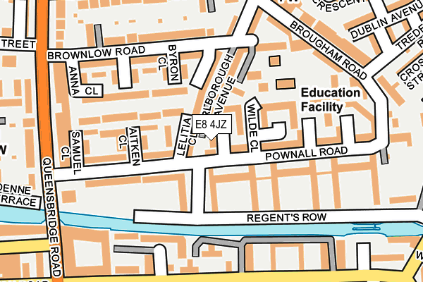 E8 4JZ map - OS OpenMap – Local (Ordnance Survey)