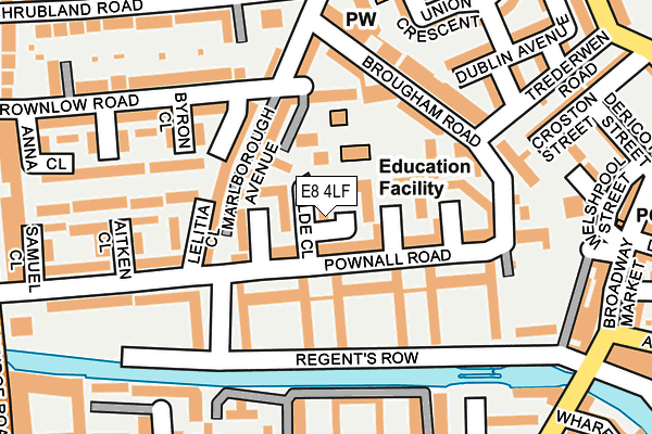 E8 4LF map - OS OpenMap – Local (Ordnance Survey)
