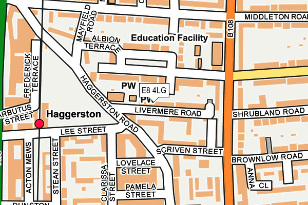 E8 4LG map - OS OpenMap – Local (Ordnance Survey)