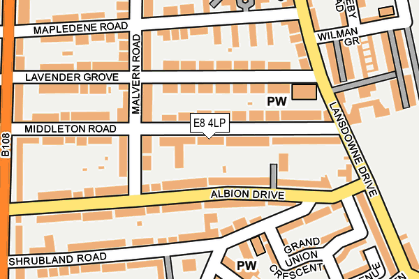 E8 4LP map - OS OpenMap – Local (Ordnance Survey)