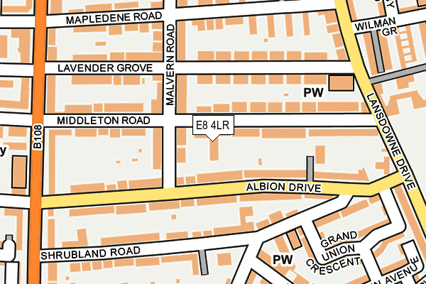 E8 4LR map - OS OpenMap – Local (Ordnance Survey)