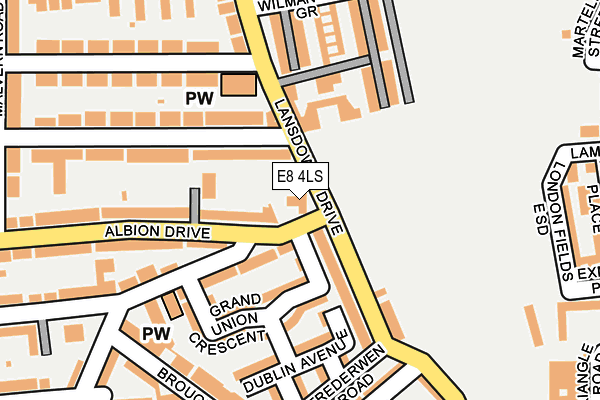 E8 4LS map - OS OpenMap – Local (Ordnance Survey)