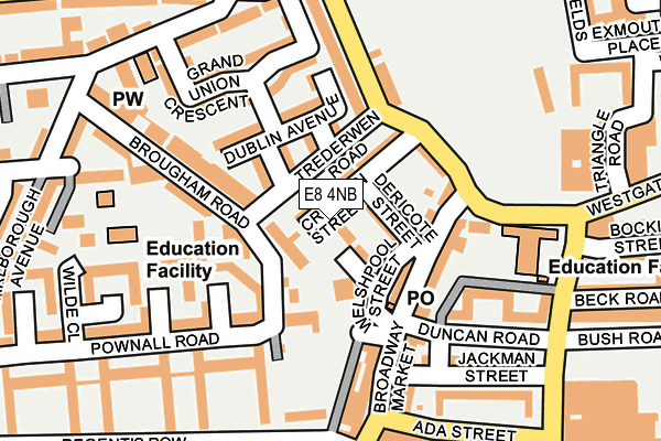 E8 4NB map - OS OpenMap – Local (Ordnance Survey)