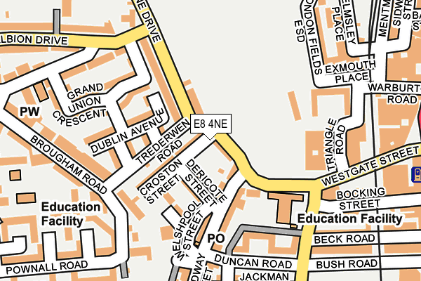 E8 4NE map - OS OpenMap – Local (Ordnance Survey)