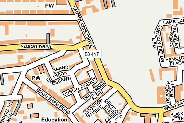 E8 4NF map - OS OpenMap – Local (Ordnance Survey)