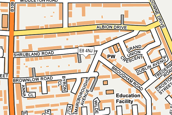 E8 4NJ map - OS OpenMap – Local (Ordnance Survey)