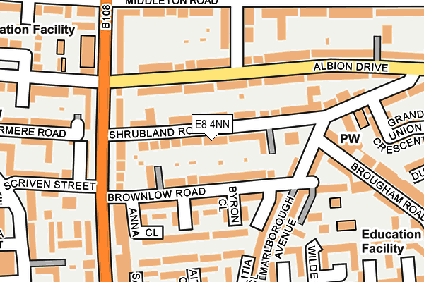 E8 4NN map - OS OpenMap – Local (Ordnance Survey)
