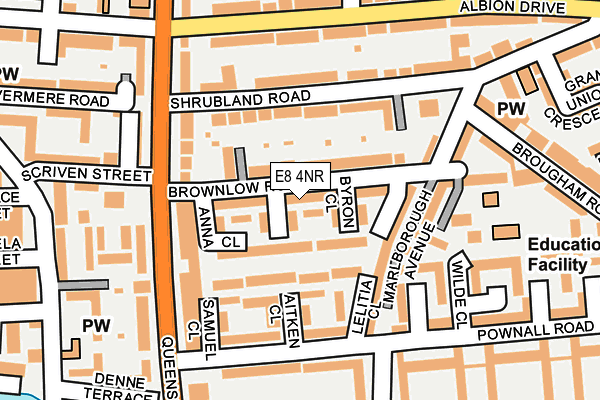 E8 4NR map - OS OpenMap – Local (Ordnance Survey)