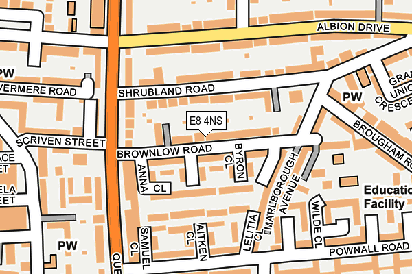 E8 4NS map - OS OpenMap – Local (Ordnance Survey)
