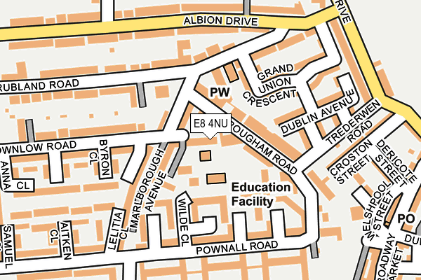 E8 4NU map - OS OpenMap – Local (Ordnance Survey)