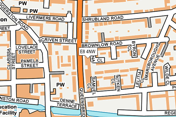 E8 4NW map - OS OpenMap – Local (Ordnance Survey)