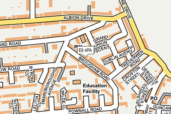 E8 4PA map - OS OpenMap – Local (Ordnance Survey)