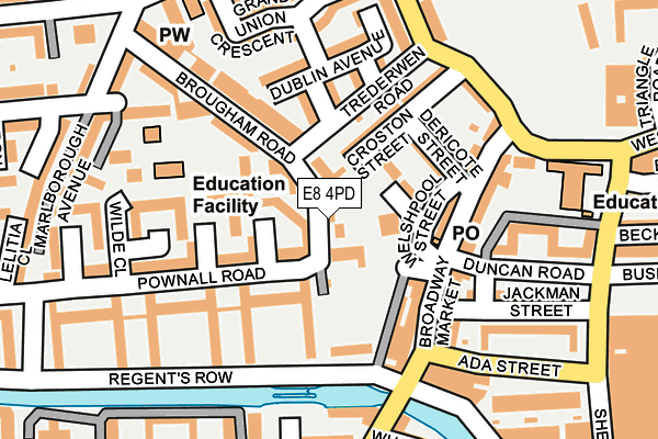 E8 4PD map - OS OpenMap – Local (Ordnance Survey)