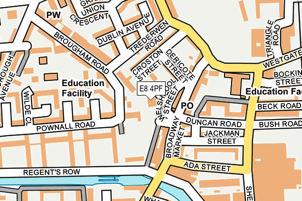 E8 4PF map - OS OpenMap – Local (Ordnance Survey)