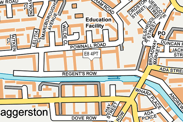 E8 4PT map - OS OpenMap – Local (Ordnance Survey)